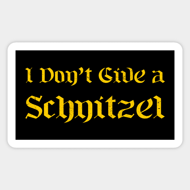 I don't give a schnitzel Sticker by HighBrowDesigns